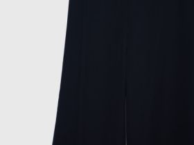 Двуслойные брюки из шифона, Черный