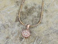 Классическая подвеска из красного золота с бриллиантами э0201пд06184900