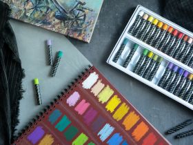 Скетчбук для пастели с калькой Малевичъ "GrafArt" 20 л 270 г, ассорти