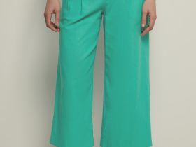 Укороченные брюки из конопляной ткани с хлопком