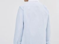 Рубашка с контрастным воротником, Белый