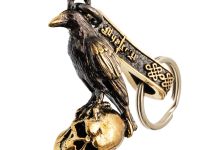 Брелок Ворон, бронза