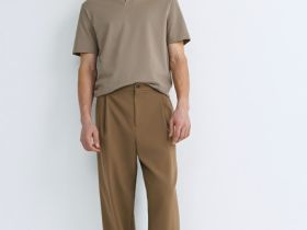 Поло из шелковистого пике, Бежевый