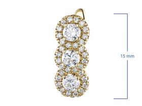 Серьги из желтого золота с бриллиантами э0301сг09181000