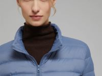 Стеганый пуховик с натуральным пухом