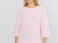 Джемпер из пряжи с шерстью альпака, Розовый