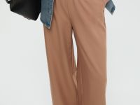 Брюки широкого кроя на резинке