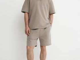 Трикотажные шорты, Бежевый