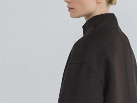 Куртка из пальтовой ткани с шерстью, Коричневый