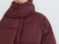 Утеплённая стёганая куртка с шарфом, Фиолетовый