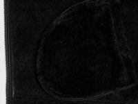 Дублёнка с воротником из искусственного меха, Черный