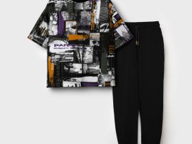 Комплект трикотажный для мальчиков: фуфайка (футболка), брюки