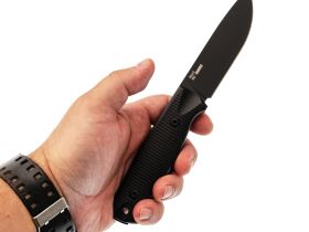 Нож Hot Knife Hoot, сталь D2 cerakote, рукоять G10, черный