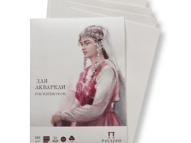 Папка для акварели Лилия Холдинг "Муза" БЕЛЫЙ А4 15 л 300 г, 100% хлопок
