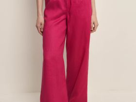 Брюки изо льна на резинке