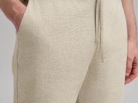 Брюки прямого кроя со льном