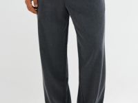 Широкие брюки с шерстью, Серый