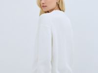Вязаный джемпер из хлопка, Белый