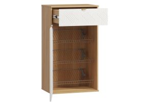 Обувница Монблан 63x110 Косы Белый