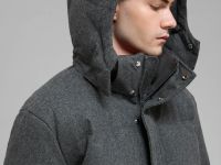 Стеганый пуховик с натуральным пухом