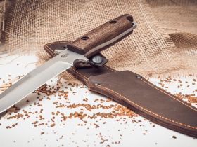 Нож для выживания Командор, сталь 65х13, рукоять венге