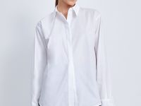 Рубашка из хлопка с отложным воротником
