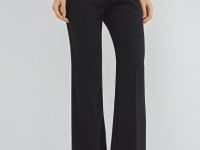 Расклёшенные брюки с ремнём, Черный