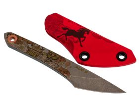 Нож N.C.Custom киридаши Лошадь stonewash, сталь AUS-8