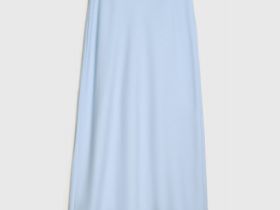 Юбка миди А-силуэта, Голубой