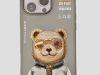 Чехол-накладка Nimmy Friends Cool Cute 2.0/Bear для Apple iPhone 16 Pro Max полиуретан (серый)