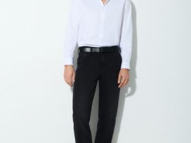 Рубашка из структурной ткани, Белый