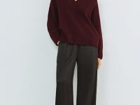 Джемпер из мягкой пряжи с шерстью, Фиолетовый