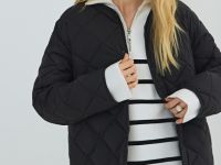 Лёгкая стёганая куртка, Черный