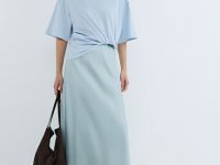 Футболка оверсайз с вышивкой, Голубой