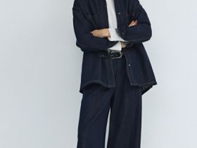 Джинсовая куртка-рубашка, Синий