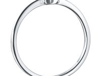 Обручальное кольцо из серебра с бриллиантом э0601кц10220352