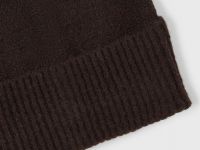 Вязаная шапка с отворотом, Коричневый