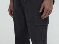 Джоггеры из твила с карго-карманами, Серый