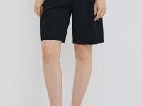 Шорты со складками, Черный