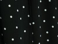 Платье в горох с запахом на завязках, Черный