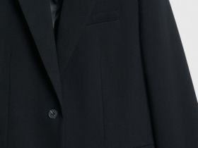 Однобортный жакет, Черный