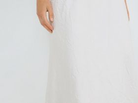 Атласная юбка из жатой ткани, Бежевый