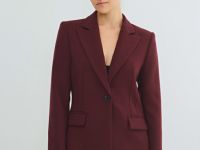 Однобортный приталенный жакет, Фиолетовый