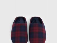 Тапочки в клетку, Синий