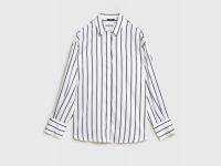 Блузка из сатина, Синий