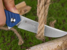 Нож складной Ruike P122-ME, сталь 14C28N, рукоять микарта, синий