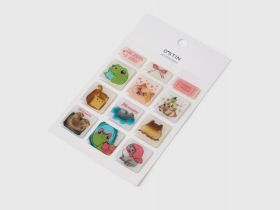 Набор 3D-наклеек для девочек, 12 шт., Мультицвет