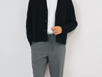 Брюки с эластичным поясом, Серый