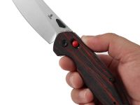 Складной нож Tenable Model 6, сталь 14C28N, рукоять G10 черно-красная