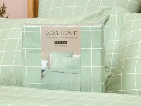 Постельное белье полукомплект Quadretti, зеленое